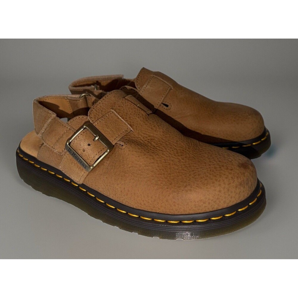 NWOT Authentic Dr. Martens Jorge II Slingback Clog M8 L9 Tumbled Brown Leather